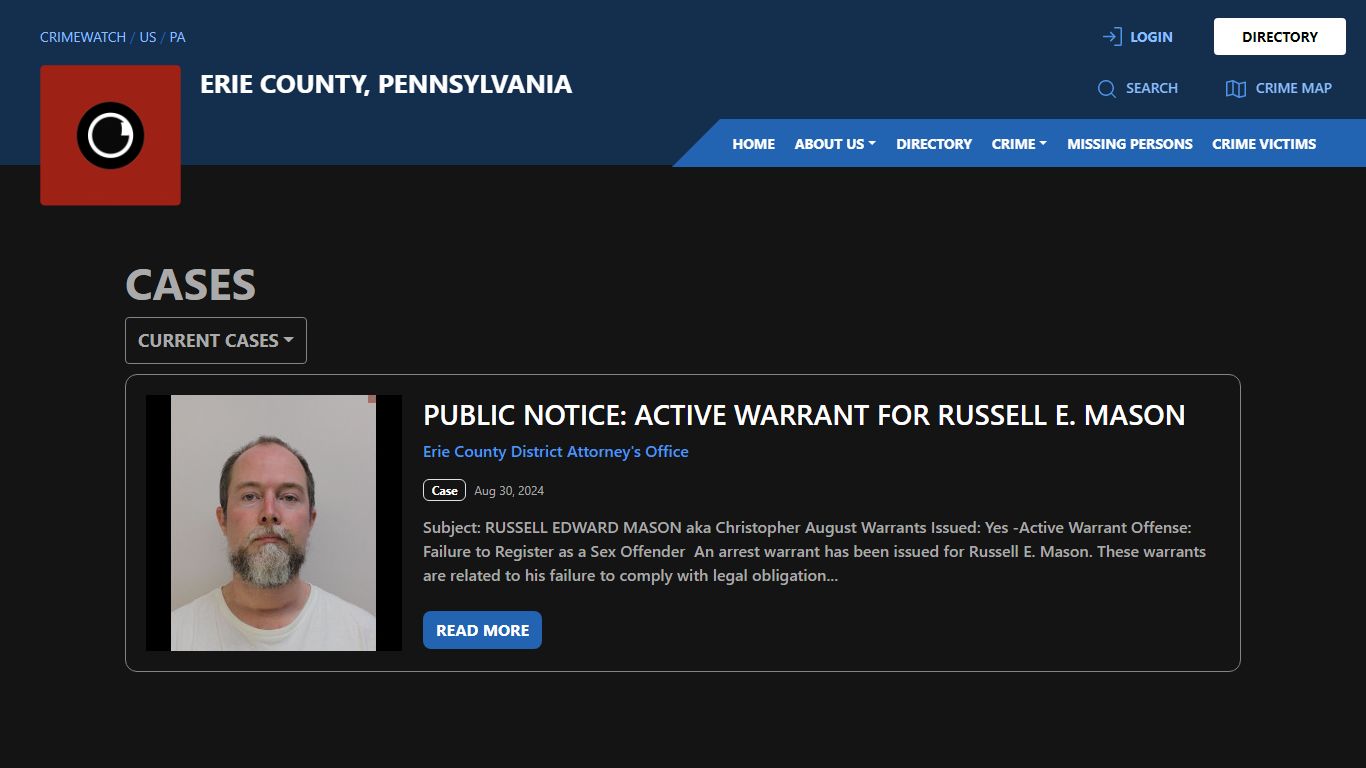 Cases for Erie County, Pennsylvania - CRIMEWATCH